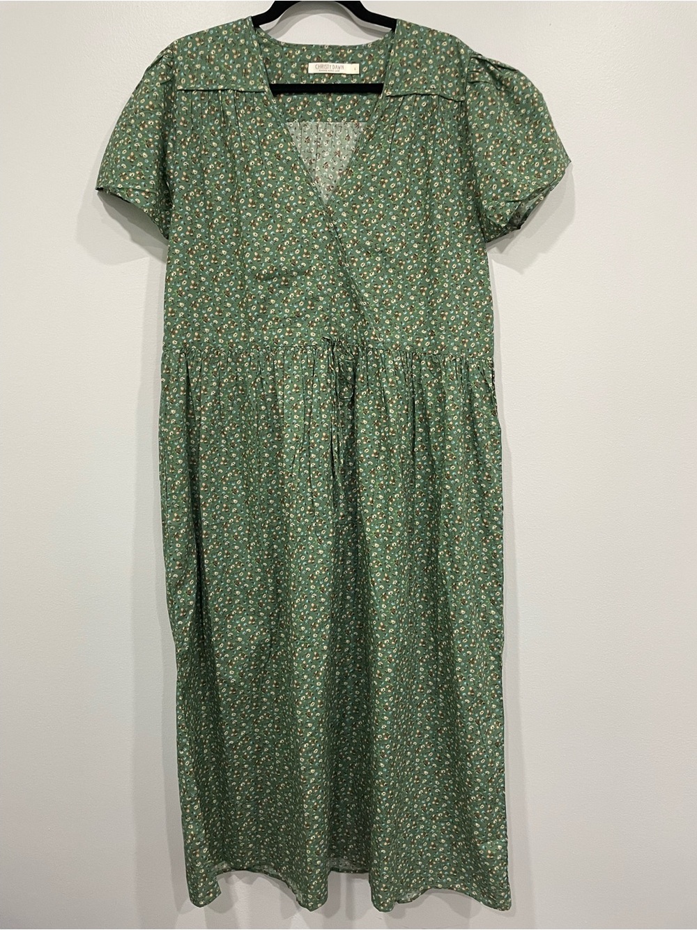 Christy Dawn Green Floral Wrap Dress - Picture 7 of 13